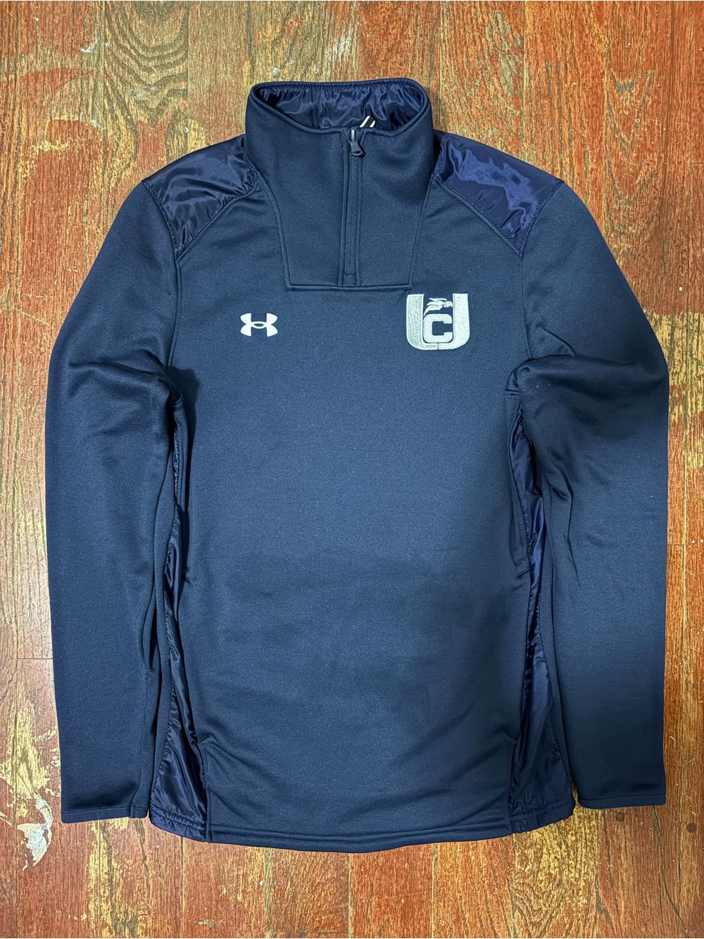 Under Armour Navy Quarter-Zip Pullover with Chest Logo